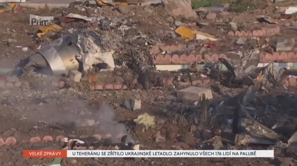 08.01. 2020 VELKÉ ZPRÁVY: U TEHERÁNU SE ZŘÍTILO UKRAJINSKÉ LETADLO. ZAHYNULO VŠECH 176 LIDÍ NA PALUBĚ